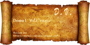 Demel Vénusz névjegykártya